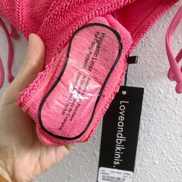 NWT LOVE & BIKINIS Jamaica Triangle Strings One Size Bikini SET O/S - Picture 9 of 11